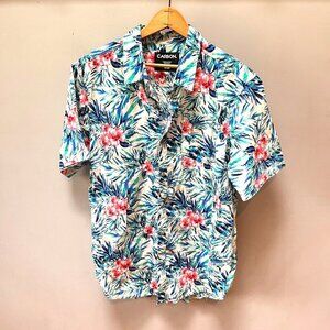Carbon Men's Large Floral Hawaiian Short Sleeve‎ Shirt